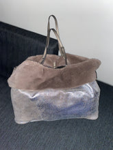 Load image into Gallery viewer, Metallic &amp; Fur tote
